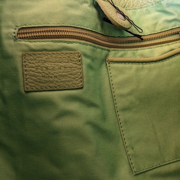 Y2K Claudia Firenze Genuine Leather Lime Green Purse - Picture 4 of 10